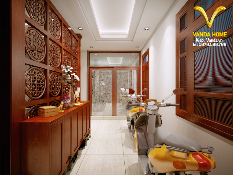 Thiết kế Nội thất phòng khách phong cách truyền thống Á Đông