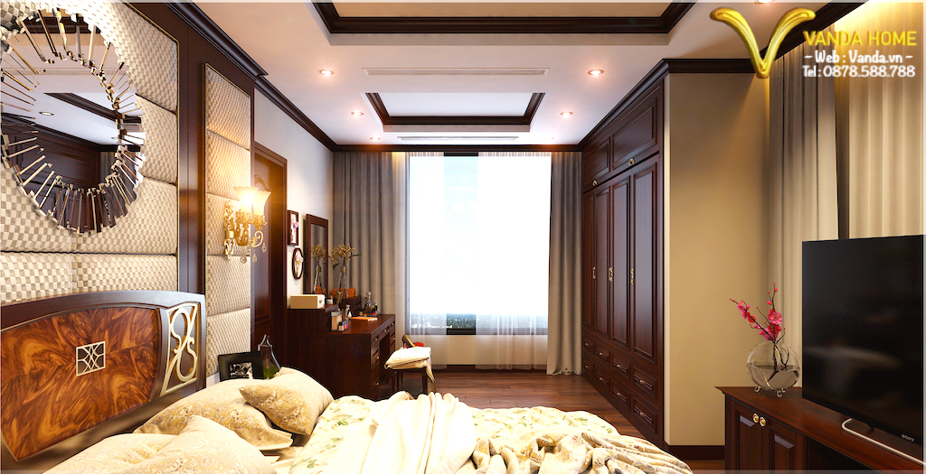 Thiết kế Nội thất Phòng ngủ gỗ tự nhiên