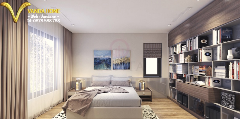 Thiết kế Nội thất phòng ngủ master Biệt thự Vinhomes Riveside