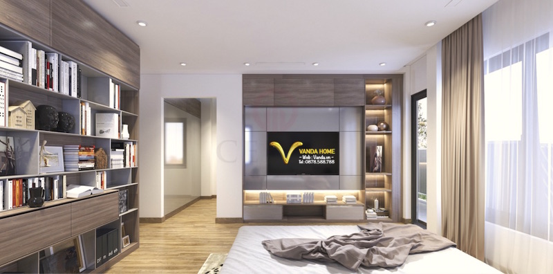 Thiết kế Nội thất phòng ngủ master Biệt thự Vinhomes Riveside